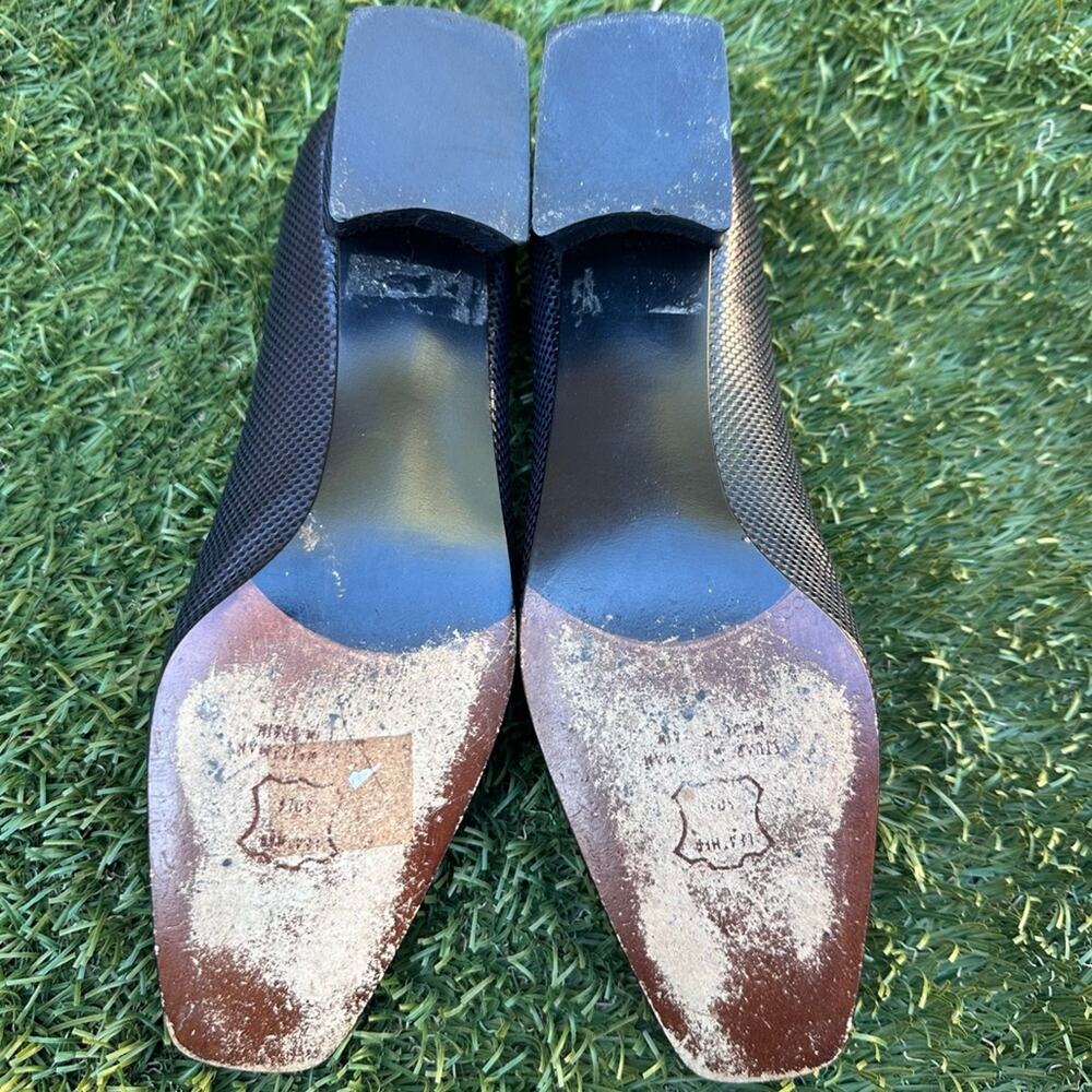 Stuart Weitzman Maeve 50 Low Block Heel Textured … - image 8